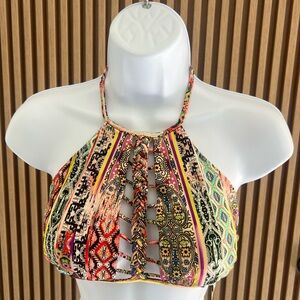 Luli Fama Multicolor Halter Neck Women's Top